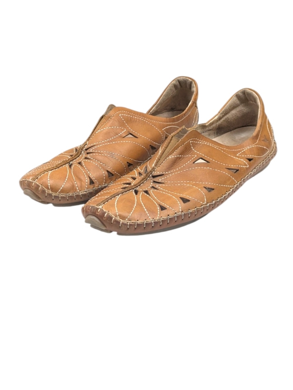 Pikolinos Jerez Floral Cut-Out Leather Moccasins $175 Size 41 US 10/10.5  S4075 - Picture 8 of 11